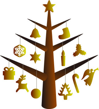 テーマ 季節 四季 クリスマスのイラスト フリー素材 はんこ素材 和風素材