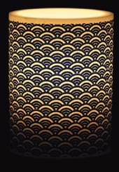 カメヤマローソク「あかりひとえ（40青海波）」